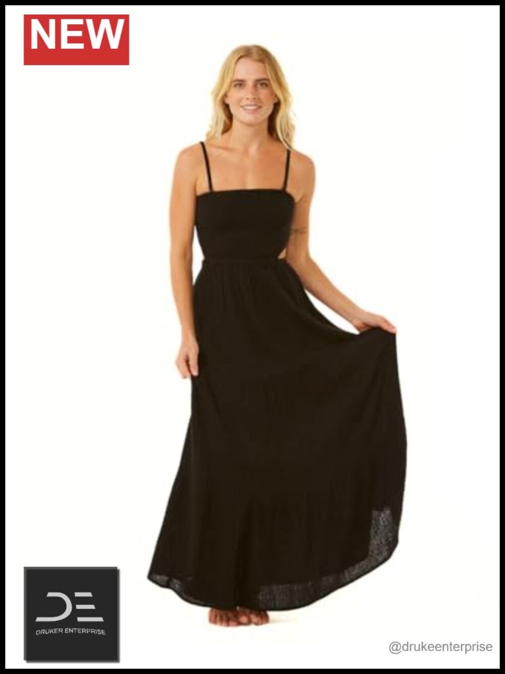 Maxi Halter Dress Removable Straps Cotton Gauze Sleeveless Casual Summer